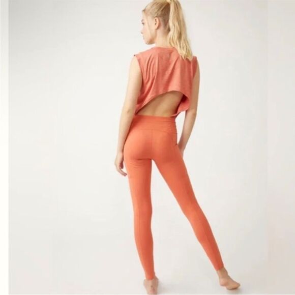 Free People Movement Off to the Races Sleeveless Jumpsuit, Copper, Medium. NWOT! - Picture 4 of 16